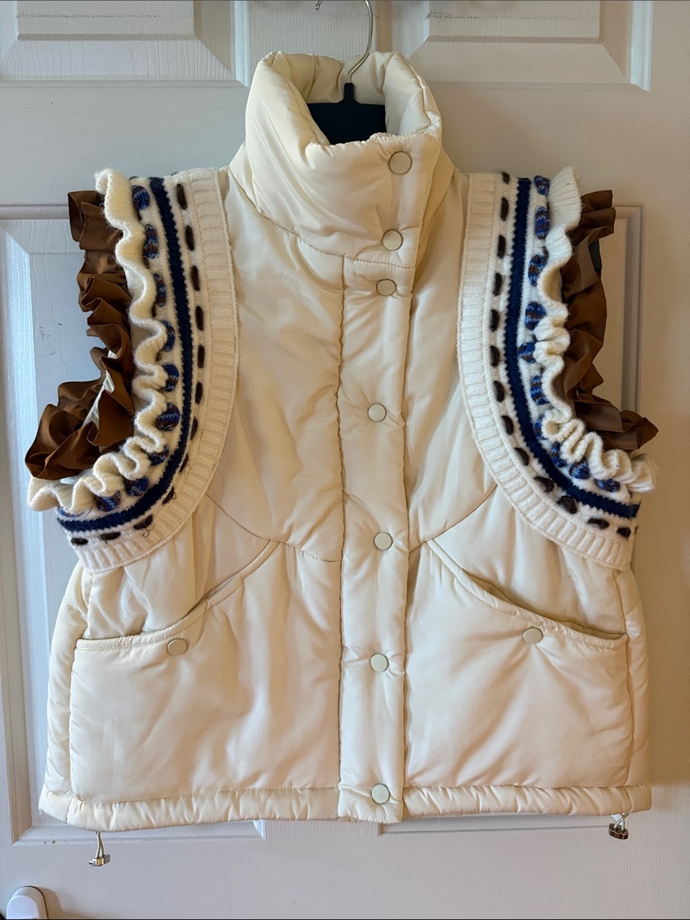 HEYSON Women's Cream Quilted Puffer Jacket - Small